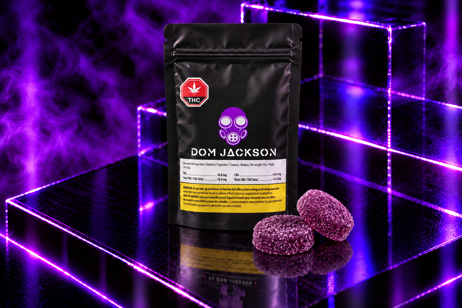 Edibles product display by Dom Jackson